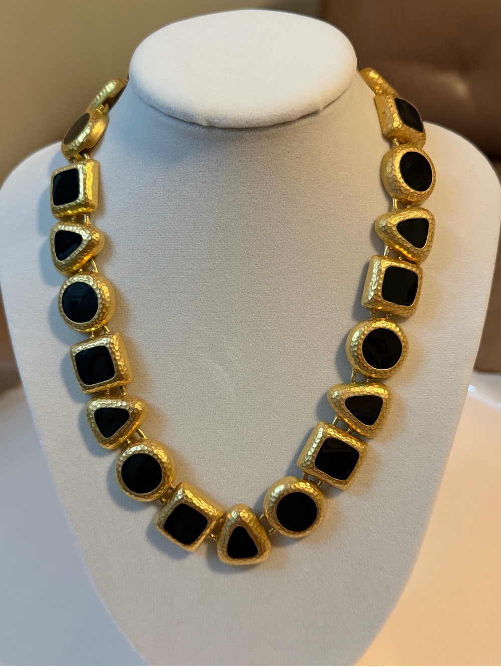 Vintage 80s 90s Runway Statement Collar Necklace